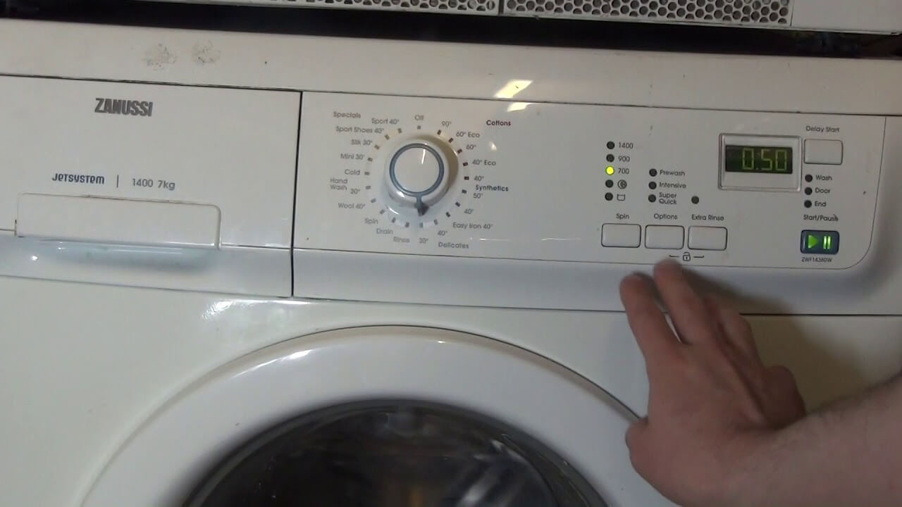 تنظیمات شستشوی ماشین لباسشویی