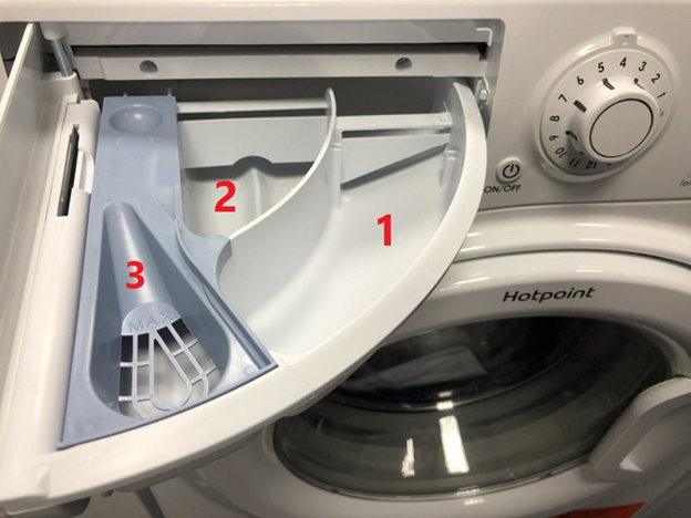 طرز استفاده از جاپودری ماشین لباسشویی