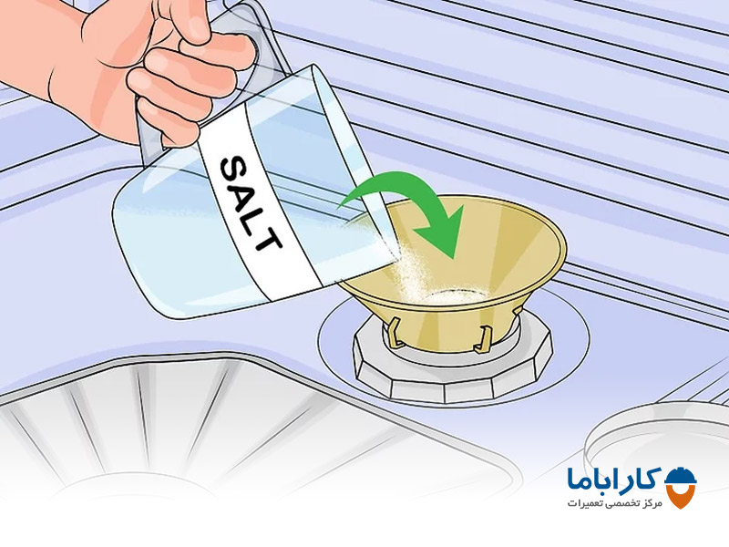 نحوه استفاده از نمک ماشین ظرفشویی - نمک را داخل مخزن بریزید