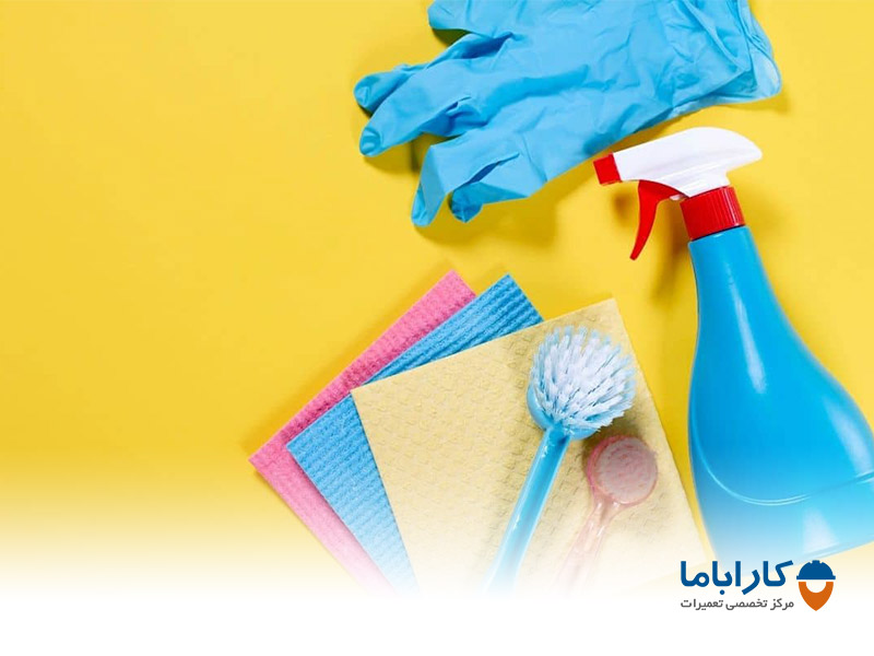 مواد و تجهیزات لازم برای تمیز کردن ظرفشویی