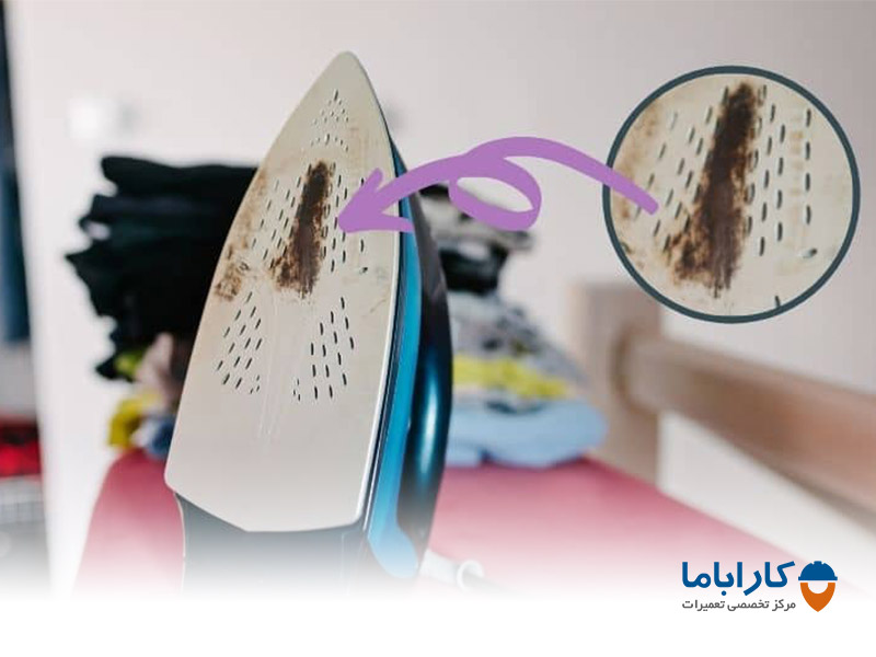 بخار نکردن اتو به دلیل باقی ماندن رسوبات
