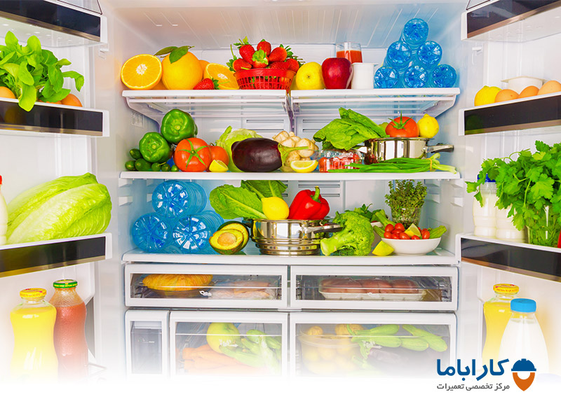 مقدار زیاد مواد غذایی در داخل یخچال دلیل خنک نکردن یخچال