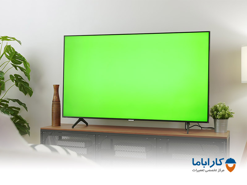 صفحه تلویزیون آبی، سبز یا سیاه است