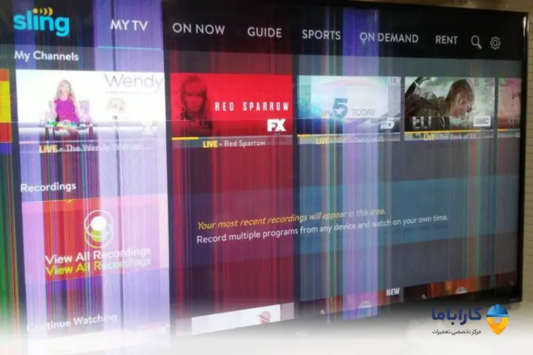 خطوط عمودی روی صفحه نمایش تلویزیون tcl