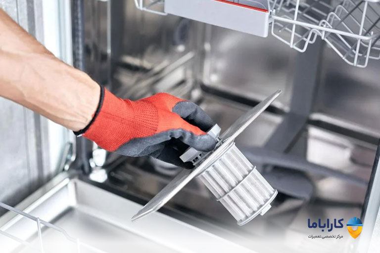 رفع مشکل جمع شدن آب در ماشین ظرفشویی بوش